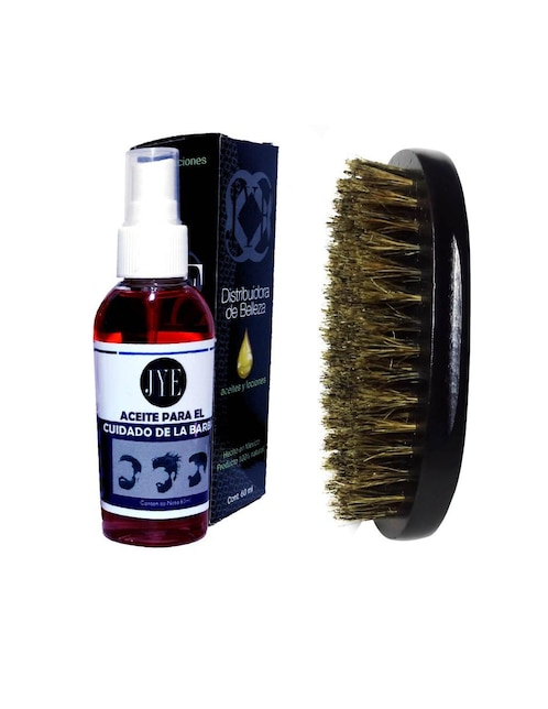 Kit cepillo para barba JYE de madera