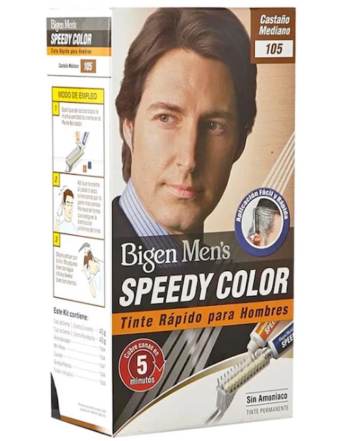 Tinte para cabello rápido para hombres Bigen Men's Speedy Color tono S.105 Castaño medio