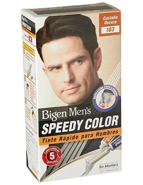 Tinte para cabello Bigen Men's Speedy Color tono S.103 castaño oscuro