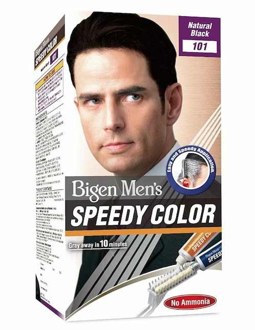 Tinte para cabello rápido para hombres Bigen Men's Speedy Color tono S.101 Negro intenso