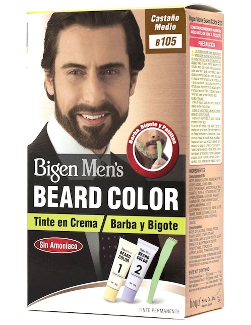 Tinte para cabello Men´s Beard Color Bigen tono B.105 Castaño medio
