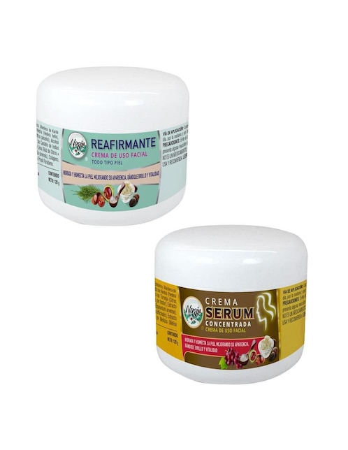 Set de crema facial recomendada para prevenir signos de la edad día y noche Nagir Cosmética para todo tipo piel
