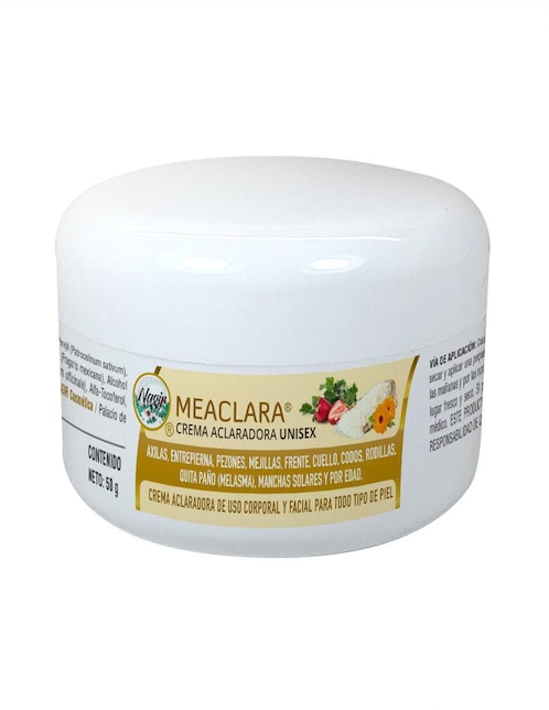 Crema para rostro y cuerpo recomendada para aclarar día y noche Meaclara  Meaclara para todo tipo piel