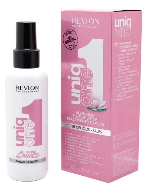 Crema para cabello todo tipo Uniq one lotus all in one Revlon revlon para hidratar