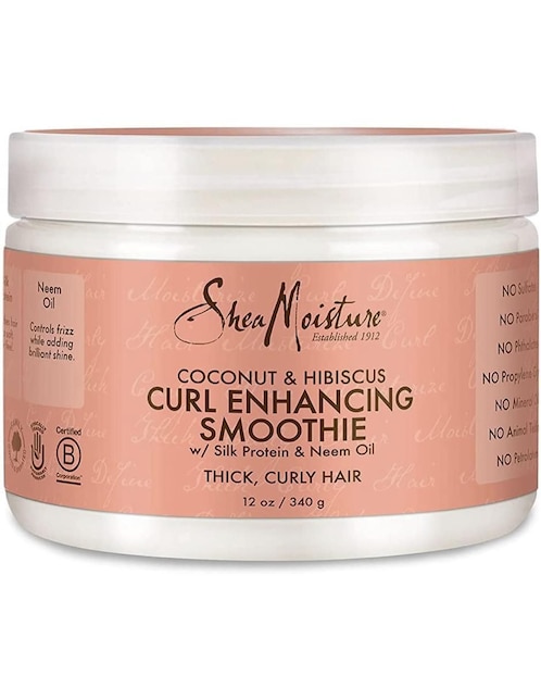 Crema para cabello rizado Smoothie Curl Enhancing Shea Moisture Coconut & Hibiscus Shea Moisture para suavizar