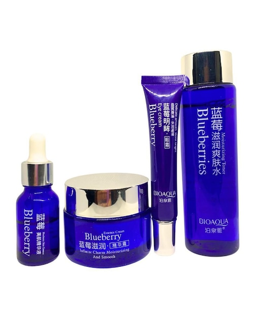 Kit de tratamiento facial antiedad Blueberry Bioaqua
