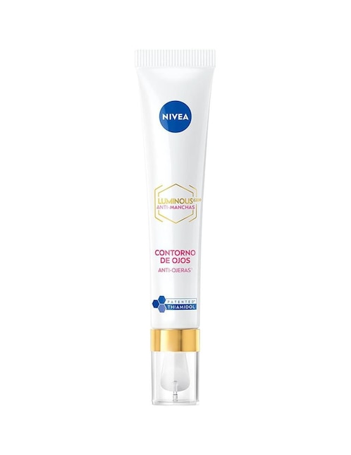 Crema para contorno de ojos recomendada para bolsas y ojeras de día y noche Nivea Luminous 630 todo tipo piel