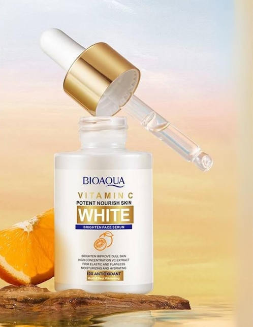 Sérum facial con vitamina c. blanqueador, cierra poros, antioxidante. Bioaqua todo tipo de piel
