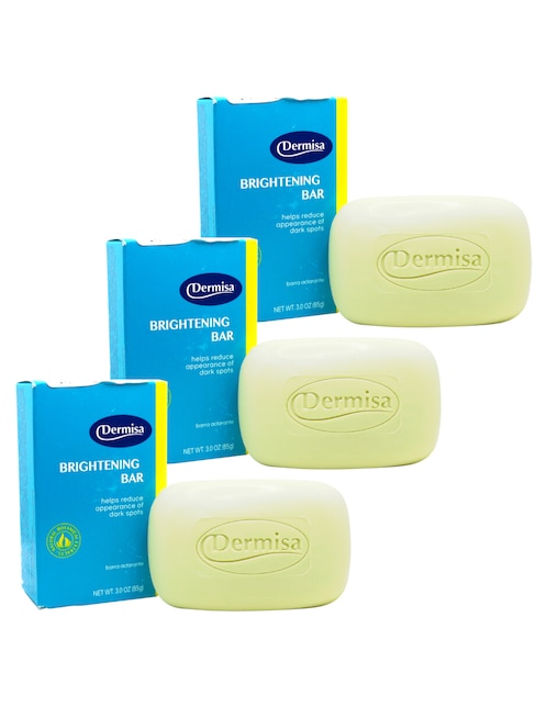 DERMISA Jabón en barra aclarante para manchas oscuras kit 3 piezas Dermisa