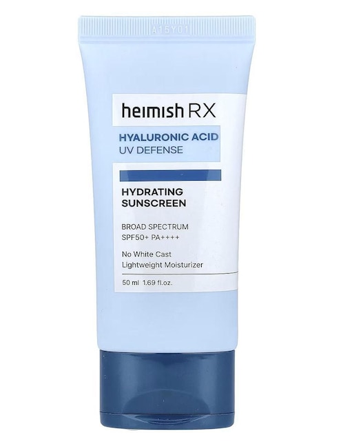 Protector solar FPS 50+ hidratante, ácido hialurónico, protección uv Heimish 50 ml