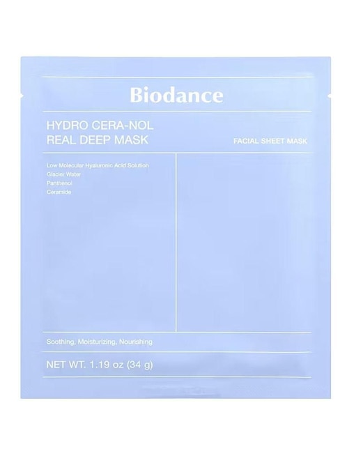 BIODANCE Mascarilla facial Hydro Cera-nol Real para calmar y aliviar la piel Biodance