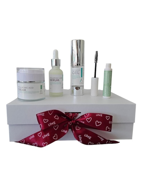 ALLSKIN Kit tratamiento facial suero, crema, gel para contorno de ojos y gel para crecimiento de pestañas antiedad Allskin