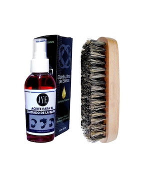 Kit cepillo para barba JYE de madera