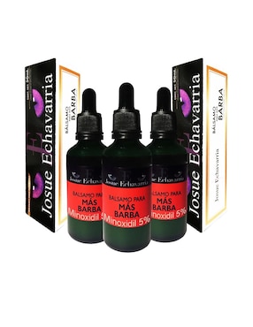 Set de 3 frascos de tratamiento para cabello y barba con bergamota y minoxidil Josue Echavarria