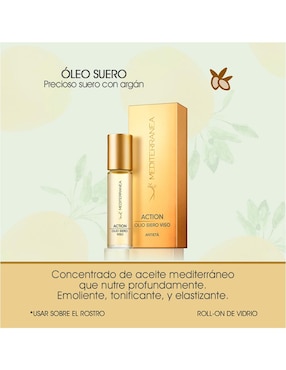 Sérum revitalizante Aceite de argán facial Mediterranea Cosmetics Action todo tipo piel