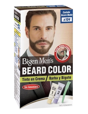 Tinte Barba Y Bigote Bigen Men´s Beard Color Tono B.104 Castaño Oscuro Medio