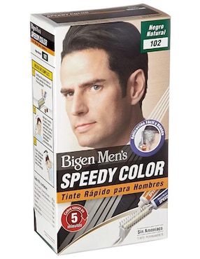 Tinte Para Cabello Bigen Men's Speedy Color Tono S.102 Negro Natural