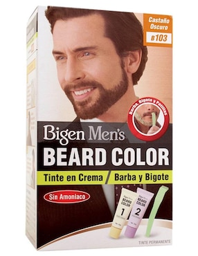 Tinte para cabello Men´s Beard Color Bigen tono B.103 Castaño oscuro