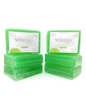 Set de 3 jabones para crecimiento barba y bigote con Bergamota y Minoxidil 100gr