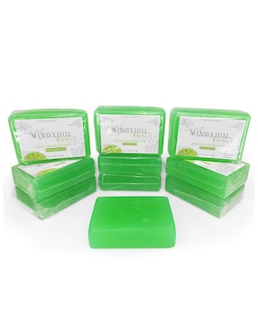 Set de 6 jabones para crecimiento barba y bigote Minoxidilber con bergamota y Minoxidil 5% de 100 gr por pieza