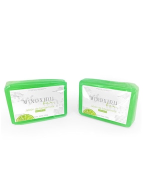 Set de 6 jabones para crecimiento barba y bigote Minoxidilber con bergamota y Minoxidil 5% de 100 gr por pieza