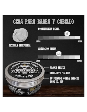 Cera para cabello y  barba Mamba Shave recomendado para fortalecimiento