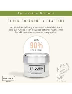 Sérum antiedad facial serum colágeno y elastina rejuvenecedora Bridunn Skincare Antiedad de todo tipo de piel