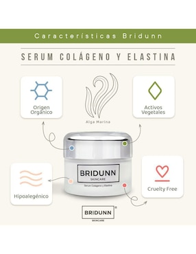 Sérum antiedad facial serum colágeno y elastina rejuvenecedora Bridunn Skincare Antiedad de todo tipo de piel