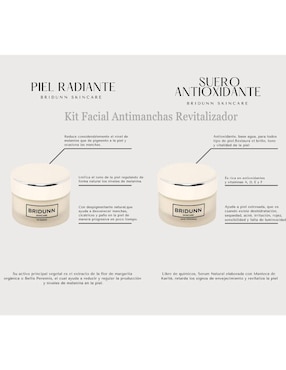 Tratamiento facial antimanchas Bridunn Skincare