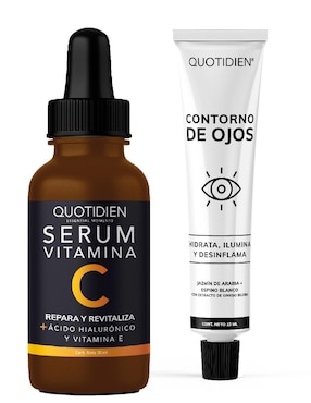 Tratamiento Para Rostro Quotidien Gel Contorno De Ojos + Serum Vitamina C Y Suero Ácido Hialurónico Skin Care Facial