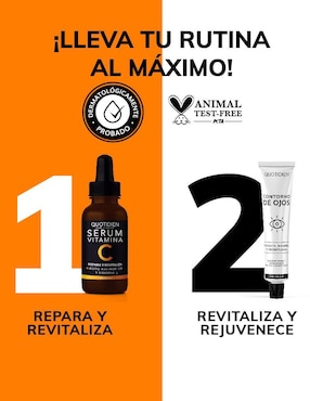 Tratamiento facial contorno de ojos y serum Vitamina C Skin Care suero facial Quotidien antiedad