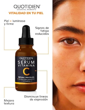 Tratamiento facial contorno de ojos y serum Vitamina C Skin Care suero facial Quotidien antiedad