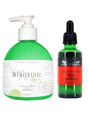 Set Tratamiento Para Barba Y Cabello Anticaida Minoxidilber