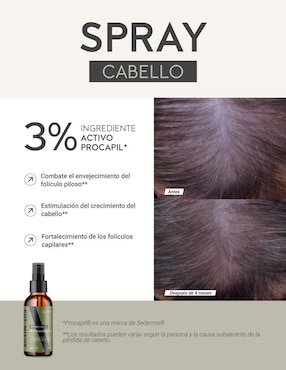 Spray para cabello todo tipo Crecimiento de Cabello masculino: Biotina + Vitamina E + Cola de Caballo + Romero Not Minox 90 ml