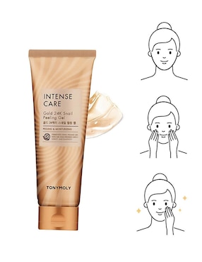 Exfoliante facial Gel Intense Care Gold 24K antiedad y antimanchas Tony Moly Care Gold 24 K para piel todo tipo piel