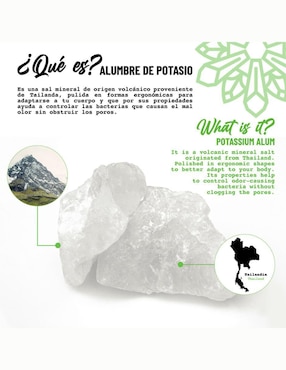 Desodorante axilas en barra Vital Green Crystal unisex