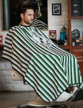 Capa para barbería Ecomlab A rayas