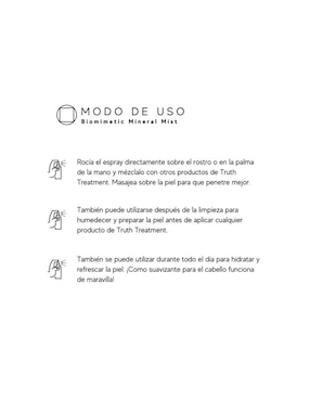 Limpiador facial Spray Hidratante Truth Treatments Hydrate para hidratar