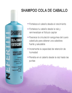 Shampoo hidratante para cabello Cola de Caballo Nefertiti
