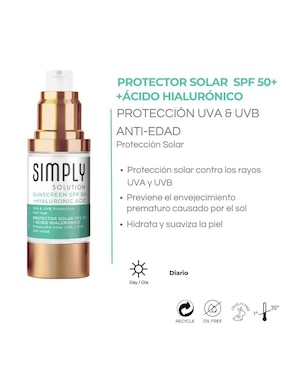 Protector solar FPS 50 Simply Solution Simply Solution 30 ml