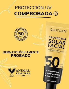 Bloqueador solar FPS 50 Quotidien 50 ml