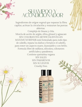 Kit de shampo y acondicionador para cabello Maximum Repair Nefertiti