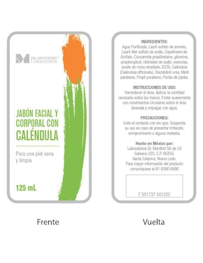 Jabón facial facial y corporal con caléndula