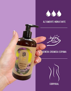 Gel corporal limpiador de ducha con aceite esencial de té verde verbena Oleum Vitae