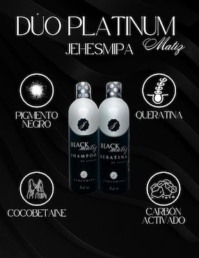 Set de shampoo para cabello todo tipo Dúo Platinum Jehesmipa Black Matiz