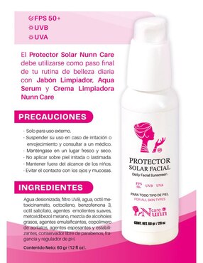 Kit de tratamiento facial Extracto de Arroz fps 50+ antimanchas Nunn Care