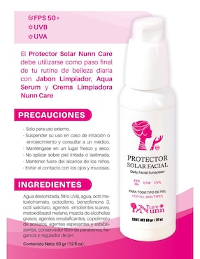 Kit de tratamiento facial Carbón Activado fps 50+ antimanchas Nunn Care