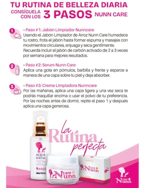 Kit de tratamiento facial Carbón Activado fps 50+ antimanchas Nunn Care