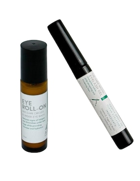 Tratamiento contorno de ojos con gel para crecimiento de pestañas y roll on para contorno de ojos allskin