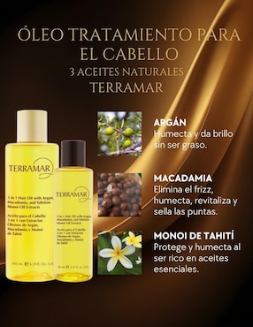 Tratamiento para cuero cabelludo Oleo Argán de Tahití desenredante Terramar